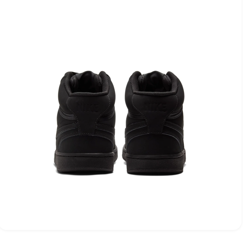 Nike All-Black Mid-Top Sneakers with Tonal Swoosh