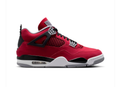 Air Jordan 4 Red & Black Sneakers with Grey Accents