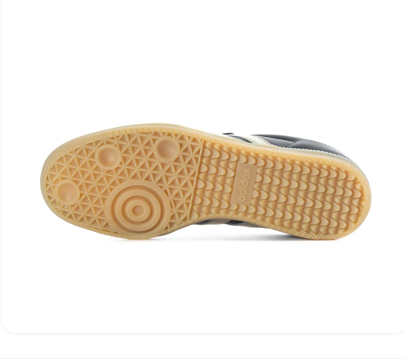 Adidas Samba Black & Metallic Gold Gum-Sole Sneakers