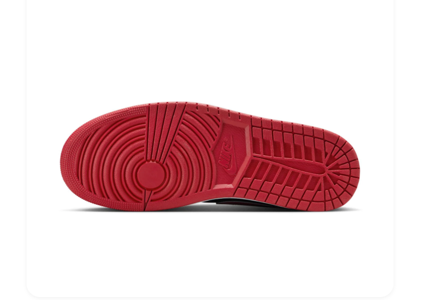 Air Jordan 1 Low Red & Black Glossy Sneakers