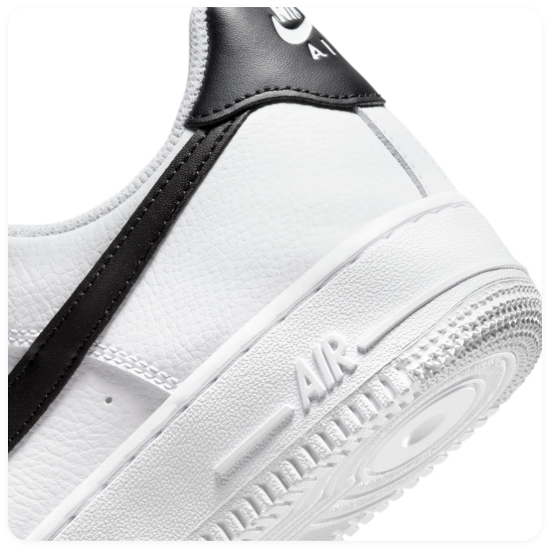 Nike Air Force 1 White & Black Low-Top Sneakers