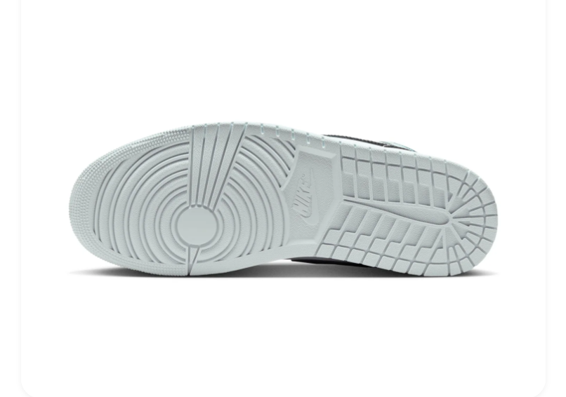 Air Jordan 1 Mid Light Blue, Black & White Sneakers