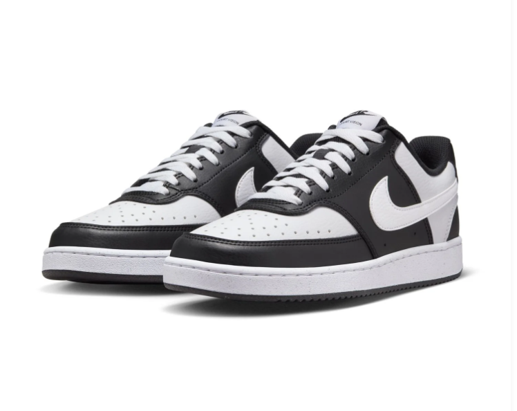 Nike Court Vision Black & White Low-Top Sneakers