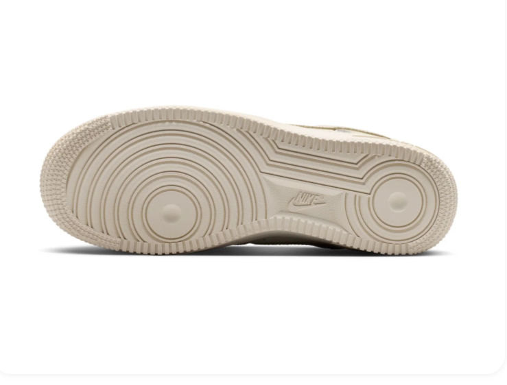 Nike Air Force 1 Cream Sneakers with Satin-Style Ribbon Laces