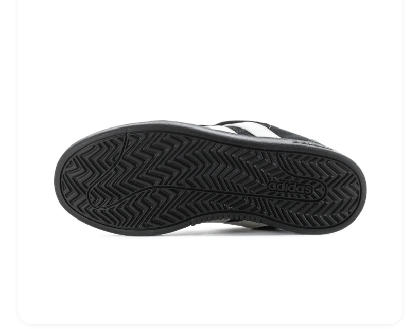 Adidas Black & White Low-Top Sneakers with Contrast Stitching