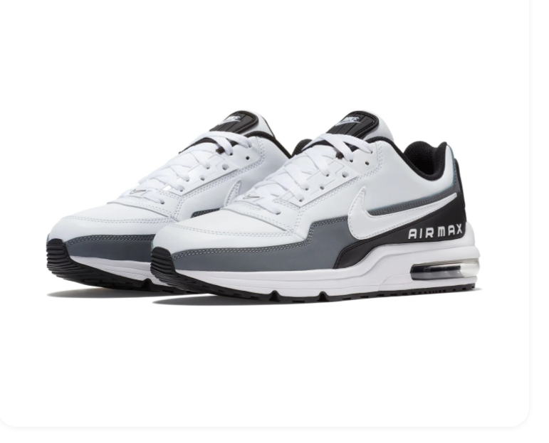 Nike Air Max White, Grey & Black Low-Top Sneakers