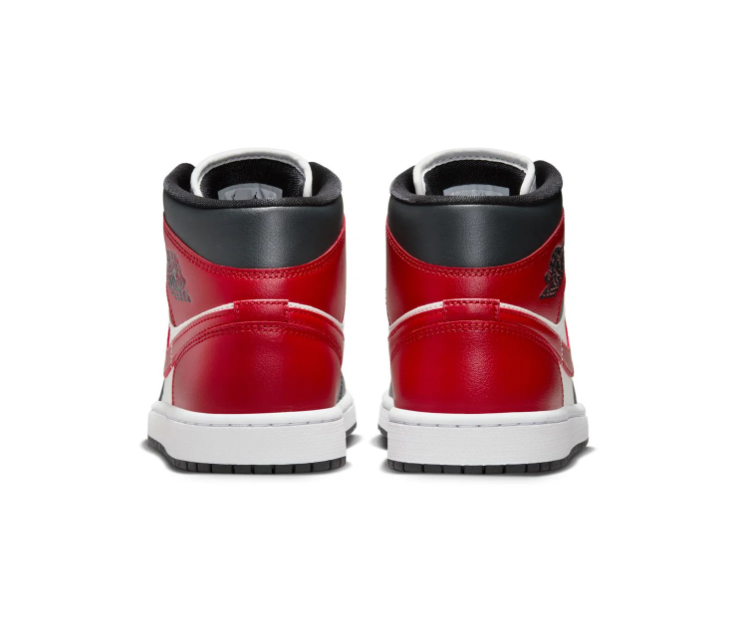 Air Jordan 1 Mid Black, White & Red Sneakers