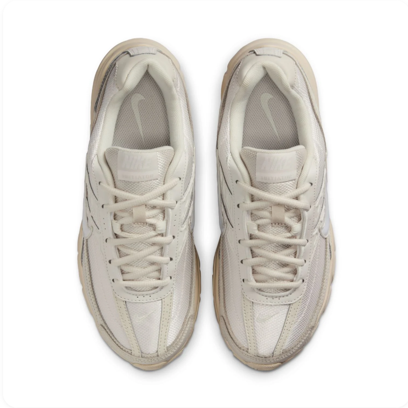 Nike Cream & Beige Mesh Sneakers with Chunky Sole