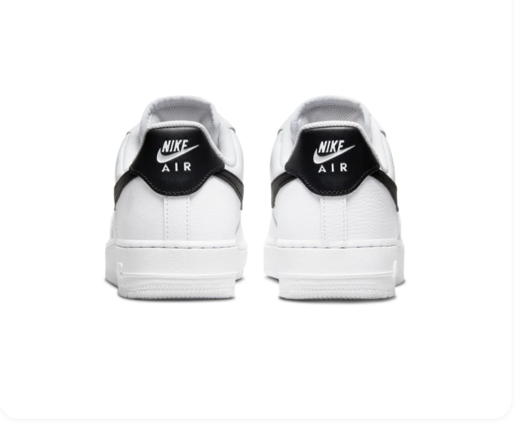 Nike Air Force 1 White & Black Low-Top Sneakers