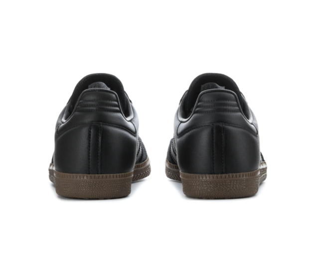 Adidas Samba Tonal Black Sneakers with Dark Brown Sole