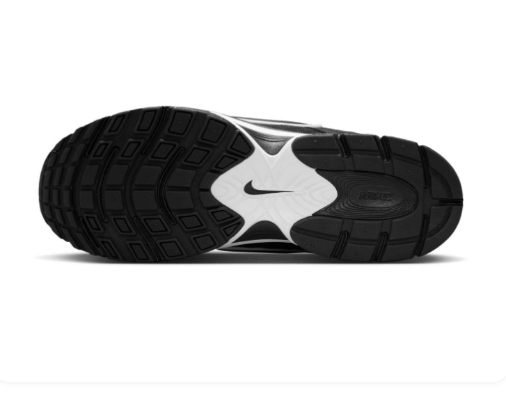 Nike Black Mesh Sneakers with Silver Accents & Chunky Sole