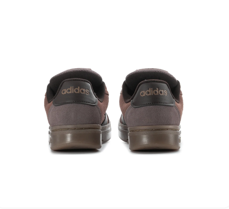 Adidas Brown & Charcoal Low-Top Sneakers with Taupe Sole