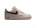 Nike Air Force 1 Beige & Dark Brown Low-Top Sneakers