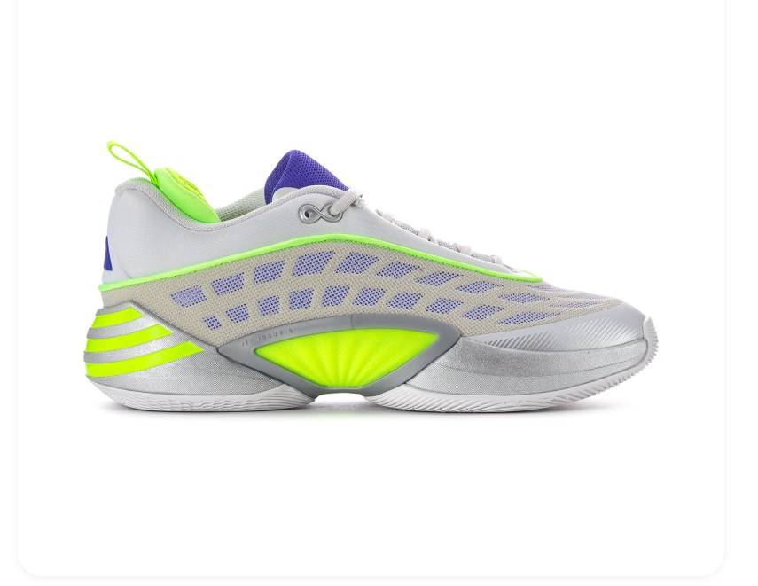 Adidas Grey & Neon Lime Sneakers with Purple Accents