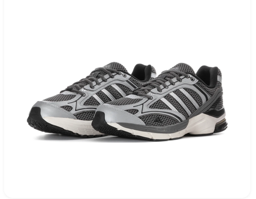 Adidas Grey & Metallic Silver Mesh Sneakers