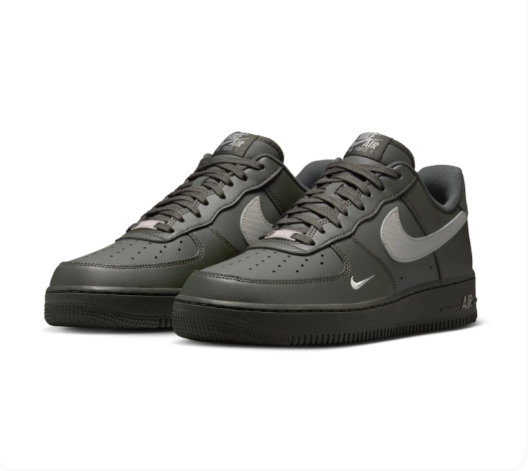 Nike Air Force 1 Dark Olive & Grey Low-Top Sneakers