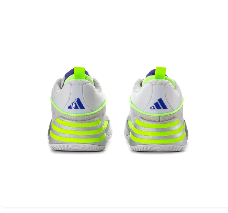 Adidas Grey & Neon Lime Sneakers with Purple Accents
