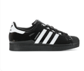 Adidas Superstar Glossy Black & White Shell-Toe Sneakers