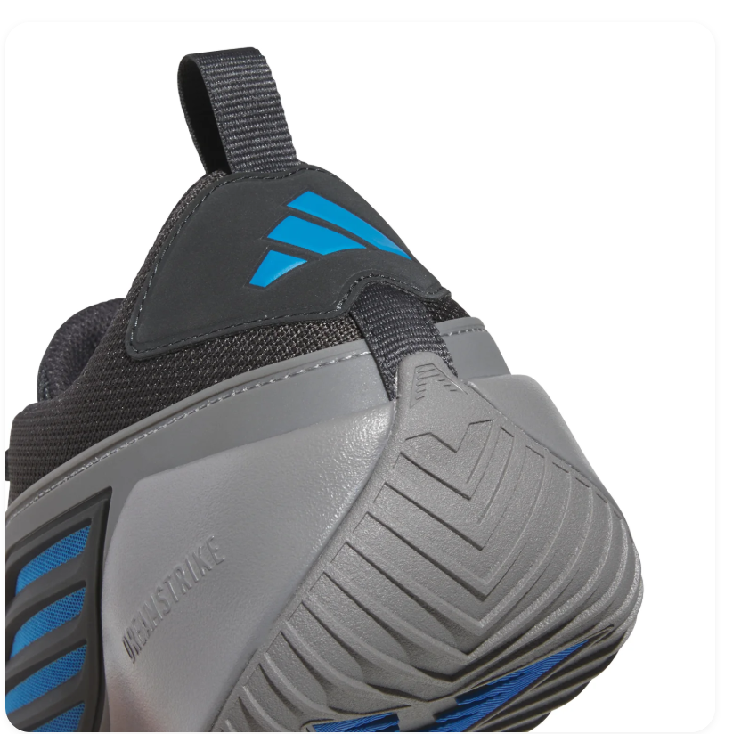 Adidas Black & Grey Low-Top Sneakers with Blue Accents
