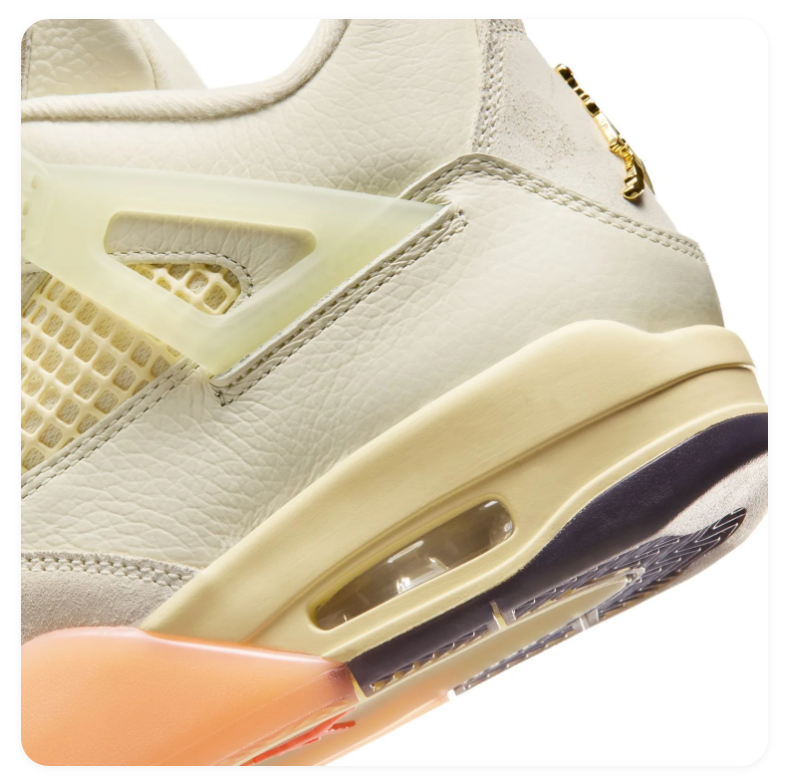 Air Jordan 4 Cream & Peach Sneakers