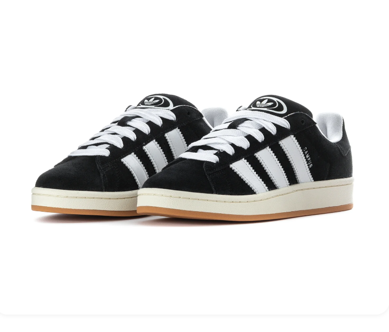 Adidas Campus Black & White Gum-Sole Sneakers
