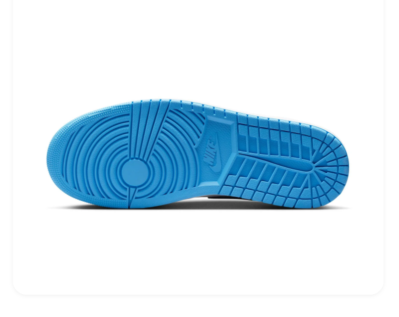 Air Jordan 1 Low Navy & White Sneakers with Bright Blue Sole