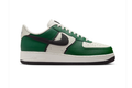 Nike Air Force 1 Green & Cream Sneakers with Black Swoosh