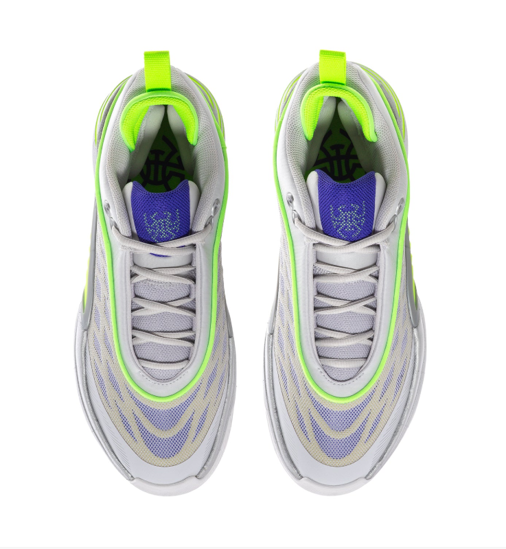 Adidas Grey & Neon Lime Sneakers with Purple Accents