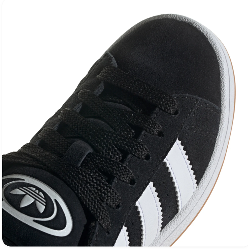 Adidas Campus Black & White Gum-Sole Sneakers