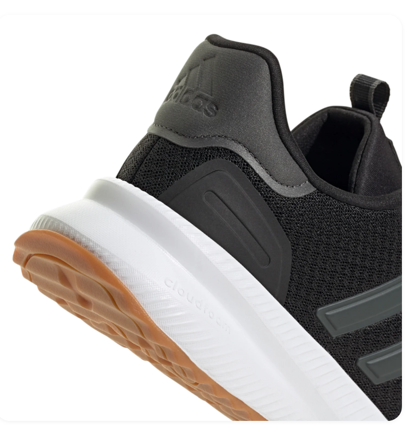 Adidas Black & Charcoal Mesh Sneakers with Gum Outsole