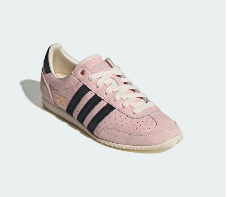 Adidas Light Pink & Black Low-Top Sneakers with Cream Sole