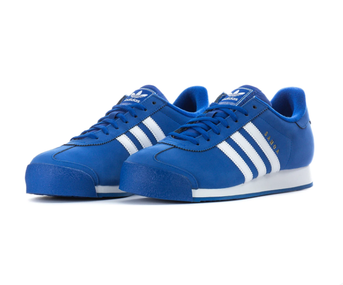 Adidas Samoa Royal Blue & White Low-Top Sneakers