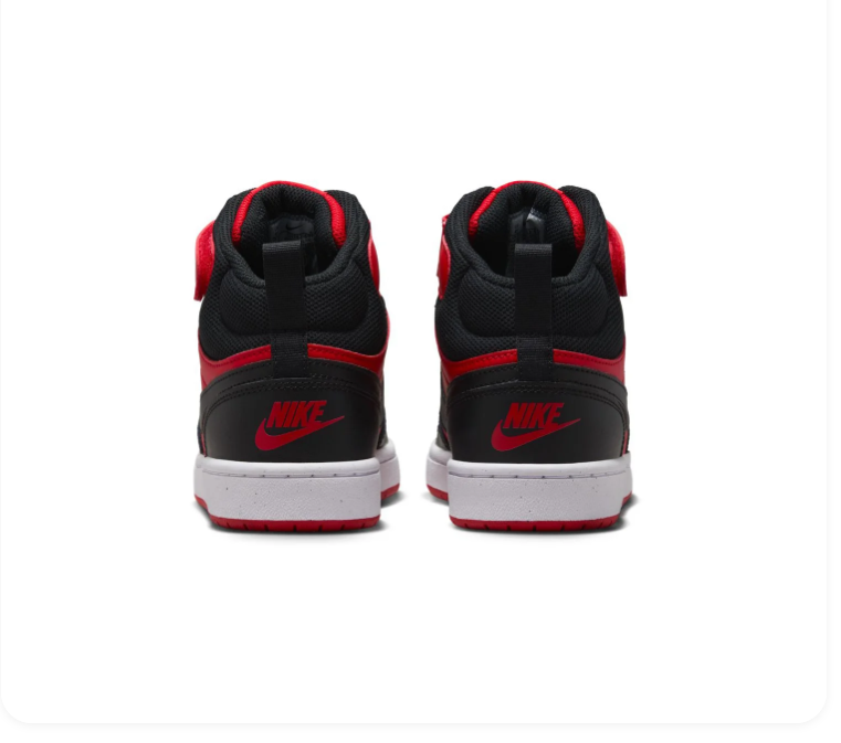 Nike Red & Black Mid-Top Sneakers with Ankle Strap