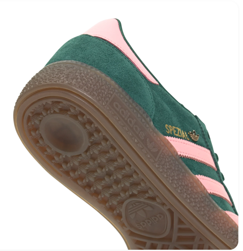 Adidas Handball Spezial Dark Green & Pink Gum-Sole Sneakers