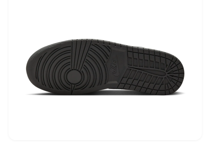 Air Jordan 1 Low Charcoal Grey & White Sneakers