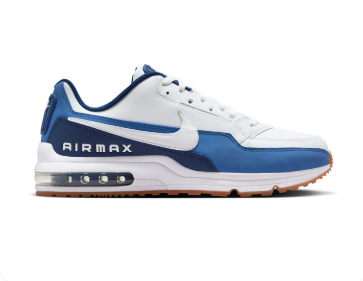 Nike Air Max White & Blue Sneakers with Gum Outsole