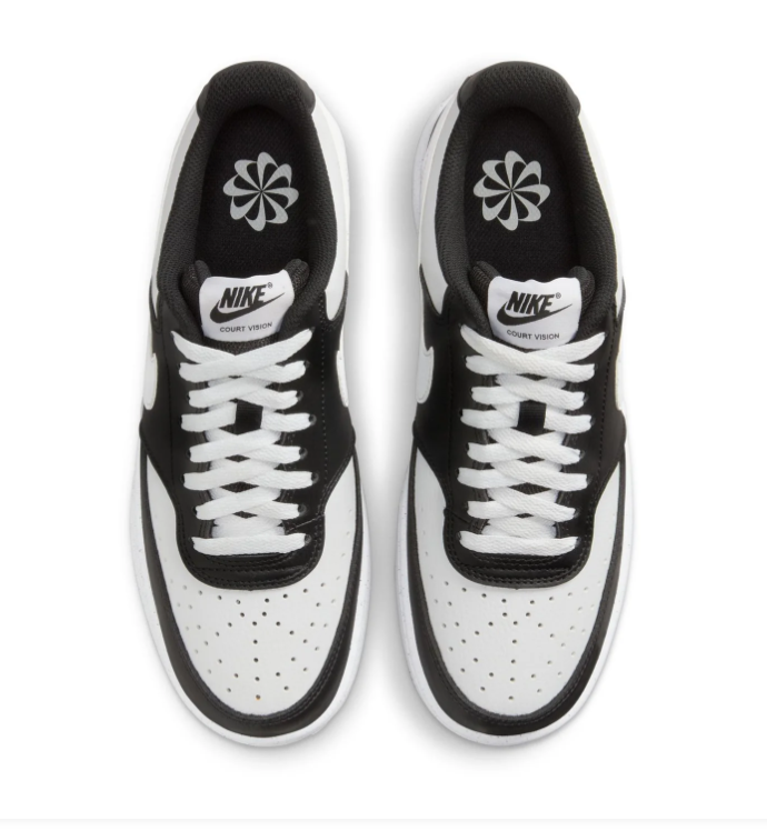 Nike Court Vision Black & White Low-Top Sneakers