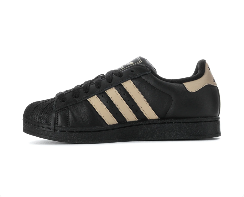 Adidas Superstar Black & Cream Shell-Toe Sneakers