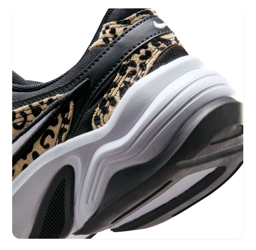 Nike Black & Leopard-Print Chunky Sneakers with White Sole