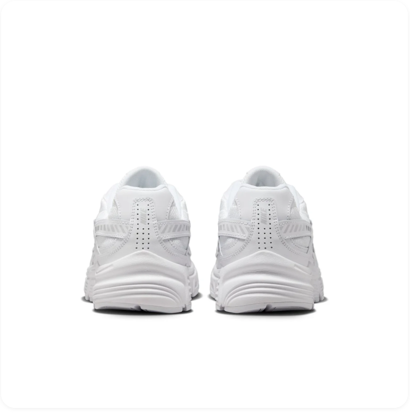 Nike White & Metallic Silver Mesh Sneakers