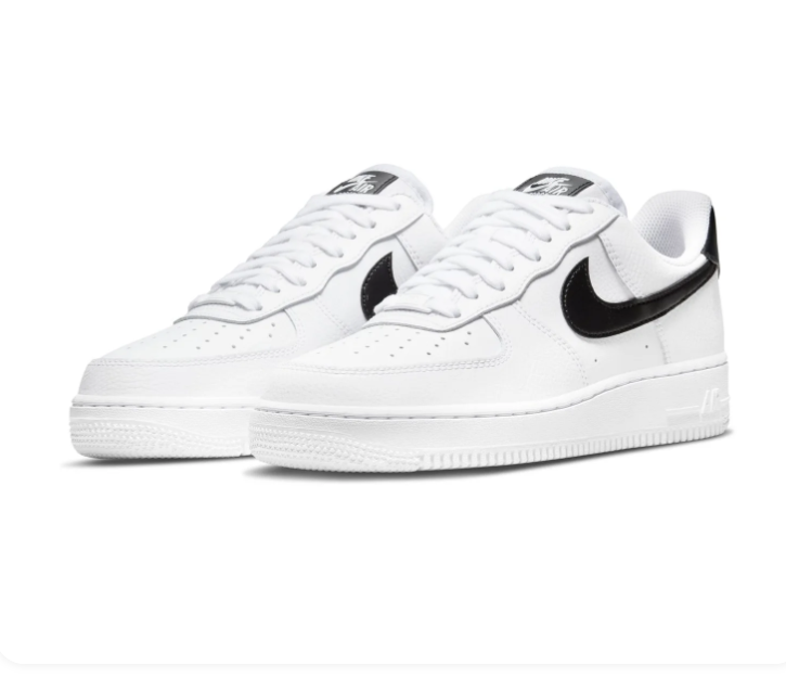 Nike Air Force 1 White & Black Low-Top Sneakers