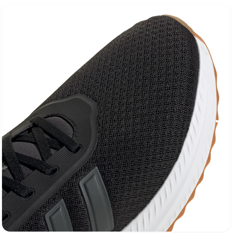 Adidas Black & Charcoal Mesh Sneakers with Gum Outsole