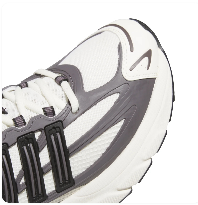 Adidas Adistar White & Grey Chunky Sneakers with Silver Accents