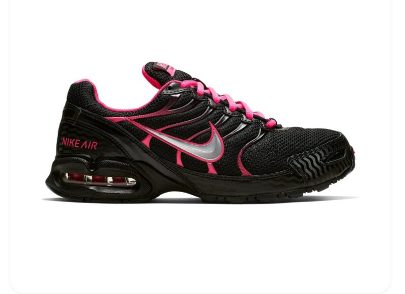 Nike Air Max Torch 4 Black & Hot Pink Mesh Sneakers
