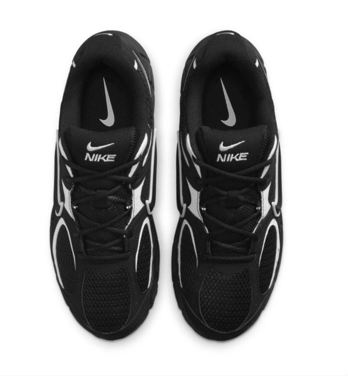 Nike Black Mesh Sneakers with Silver Accents & Chunky Sole