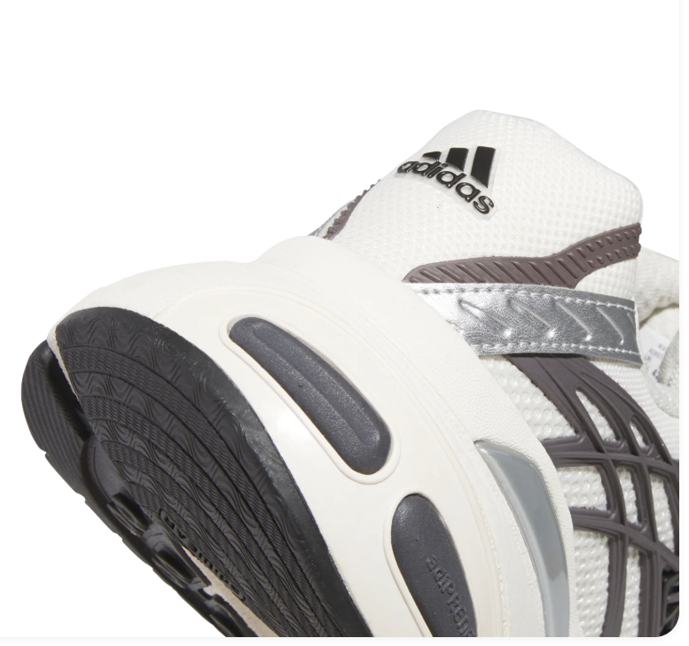 Adidas Adistar White & Grey Chunky Sneakers with Silver Accents