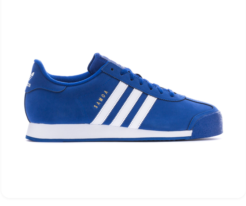 Adidas Samoa Royal Blue & White Low-Top Sneakers
