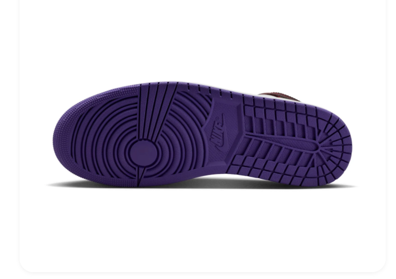 Air Jordan 1 Mid Black & White Sneakers with Gold and Purple Accents