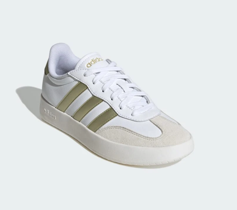 Adidas Black & White Mesh Sneakers with Red Accents & Gum Outsole