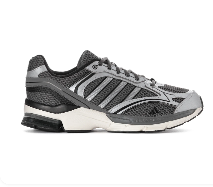 Adidas Grey & Metallic Silver Mesh Sneakers